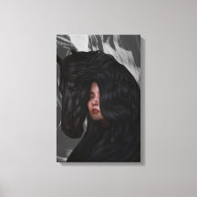 arte chica gris blanco negro