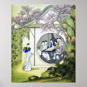 Arte chino antiguo del vintage