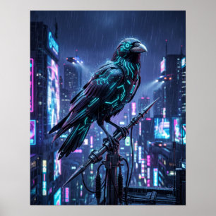 Arte Ciber Aguja de Cuervo de Obsidiana Neon 