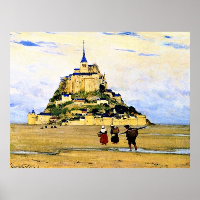 Arte Clarence Gagnon, Mont-Saint Michel, mañana (Frente)