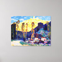 Arte Clarence Gagnon, noche, Siena