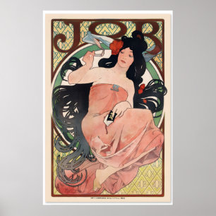 Arte clásico de 1898 Alphonse Mucha Job Rolling Pa