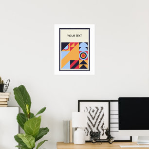 Arte clásico de cartel geométrico Bauhaus vintage