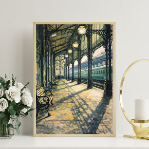 arte clásico de estación de tren estación de tren 
