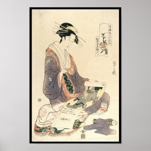Arte clásico de ukiyo-e geisha japonesa