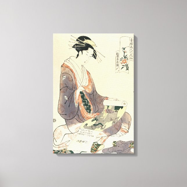 Arte clásico de ukiyo-e geisha japonesa (Anverso)