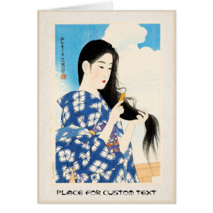 Arte clásico japonés oriental fresco de la seño