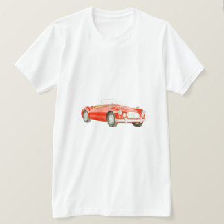 Arte clásico rojo de la camiseta del coche de MGA