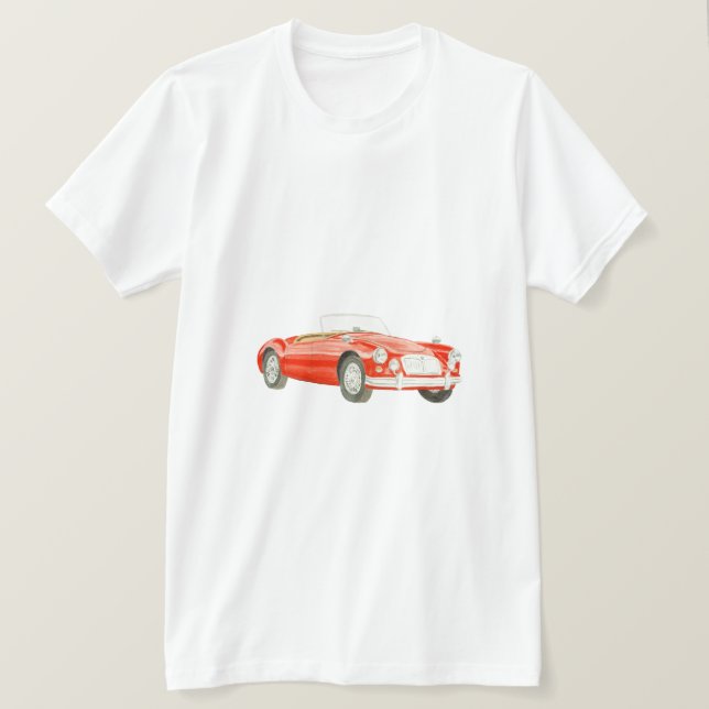 Arte clásico rojo de la camiseta del coche de MGA (Anverso del diseño)
