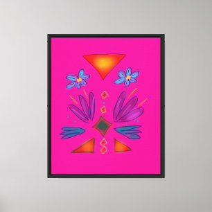 Arte Colorido Azteca Astronauta Rosa 