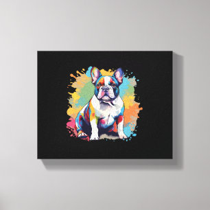 Arte colorido de Bulldog Francés para amantes de c