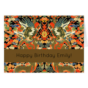 Arte colorido de dragón asiático chino