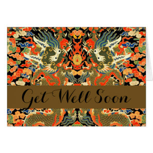 Arte colorido de dragón asiático chino