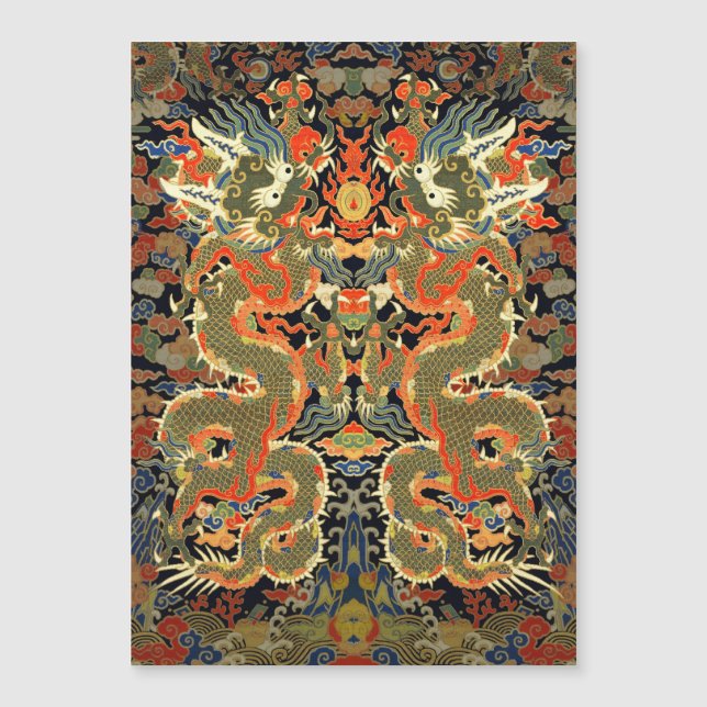 Arte colorido de dragón asiático chino (Anverso)