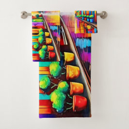 Arte colorido de escena callejera