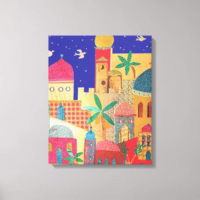 Arte colorido de la ciudad de Jerusalén (Anverso)