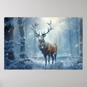 Arte colorido de la fauna silvestre Stag Deer Anim