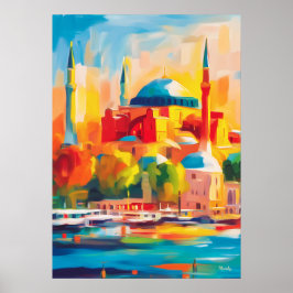 Arte colorido fauvista de la Hagia Sophia de Estam