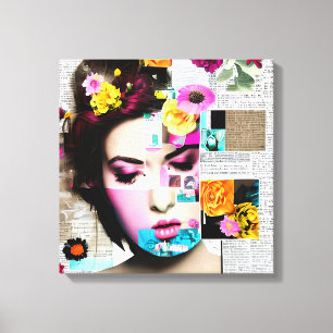 Arte con efecto collage de papel de victoriana