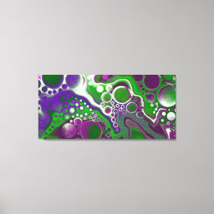 Arte con fluido de mármol morado y verde