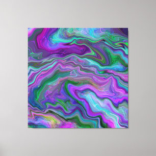 Arte con fluidos morado, verde y azul
