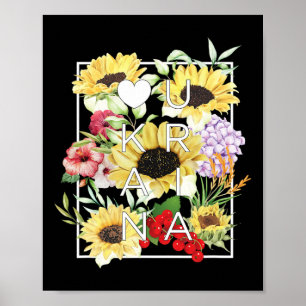 Arte con Palabras de Flores de Ucrania - Orgullo U