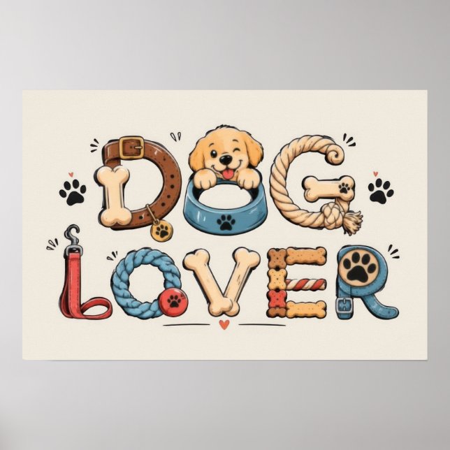 Arte con palabras para amantes de los perros (Frente)