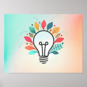 Arte Conceptual Colorido: Idea Floral Luz Abstract