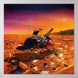 Arte conceptual del artista del Mars Polar Lander 
