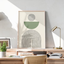 Arte contemporáneo mínimo con arco geométrico