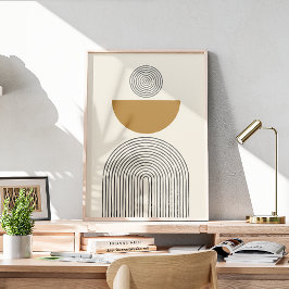 Arte contemporáneo mínimo con arco geométrico