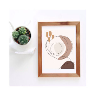 Arte contemporáneo moderno en tonos neutros