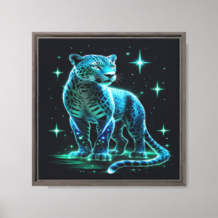 Arte Cosmic Leopard Canvas Wall - Animal Galaxy.