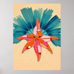 Arte Costero de Estrella de Mar Radiante