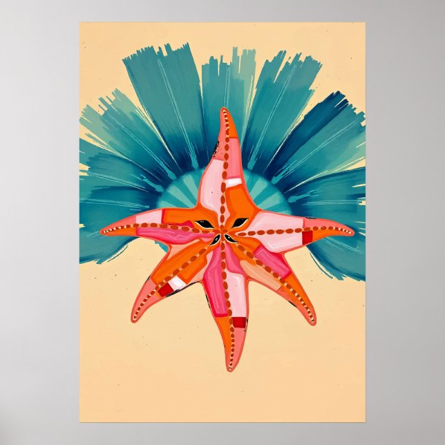 Arte Costero de Estrella de Mar Radiante (Frente)