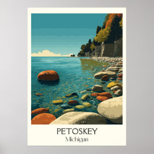 Arte costero del lago Michigan de Petoskey
