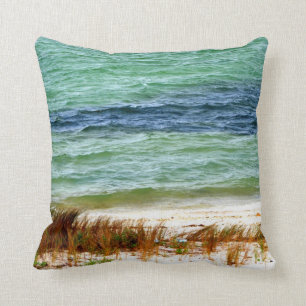 Arte costero del verano de la almohada de la playa