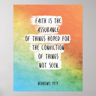 arte cristiano, Biblia Verse Print, Hebreos 11:1,