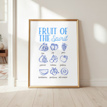 Arte cristiano de la fruta del Espíritu para pared
