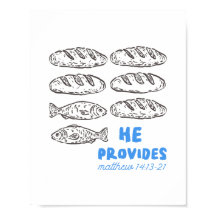 Arte Cristiano El Provee Pan y Pescado