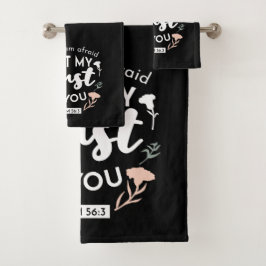 Arte Cristiano Floral Oscuro - Salmo 56:3