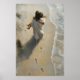 Arte cristiano impreso en pared, Jesús salvó a la