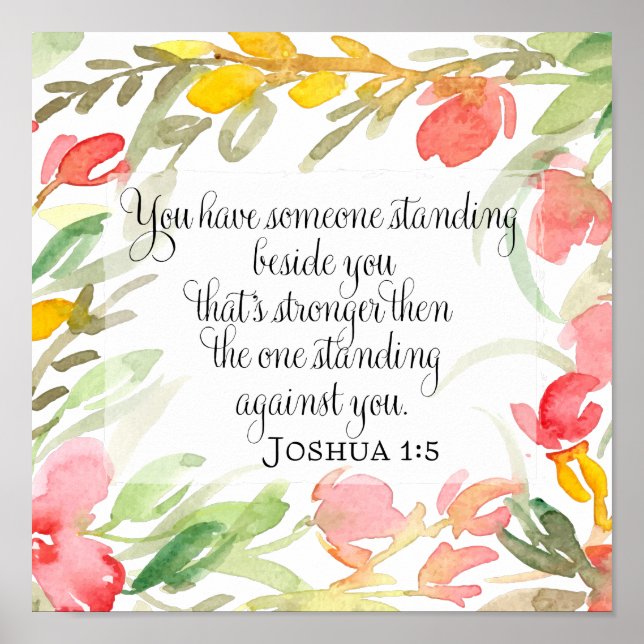 Arte cristiano | Josué 1:5 (Frente)