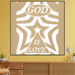 Arte Cristiano Minimalista "Dios Es Amor" 1 Juan 4
