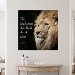 Arte cristiano, negrita como león, Prov. 28 - 1<br><div class="desc">Los proverbios 28 vs 1 texto de la escritura de la Biblia: Los justos son negritos como leones con imagen de diseño de un león sobre fondo oscuro. Arte mural cristiano inspirador - impresión de tela envuelta. Para los evangélicos,  creyentes de la fe de la Biblia.</div>
