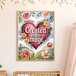 Arte cristiano para guardería 'Creado a su imagen'