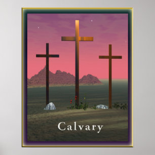 arte cristiano poster de calvario