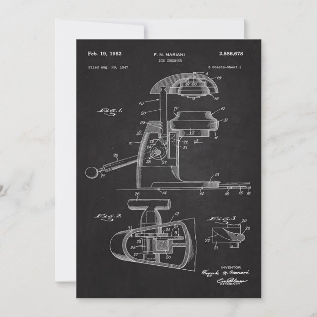 Arte Crusher De Hielo De 1947 (Anverso)