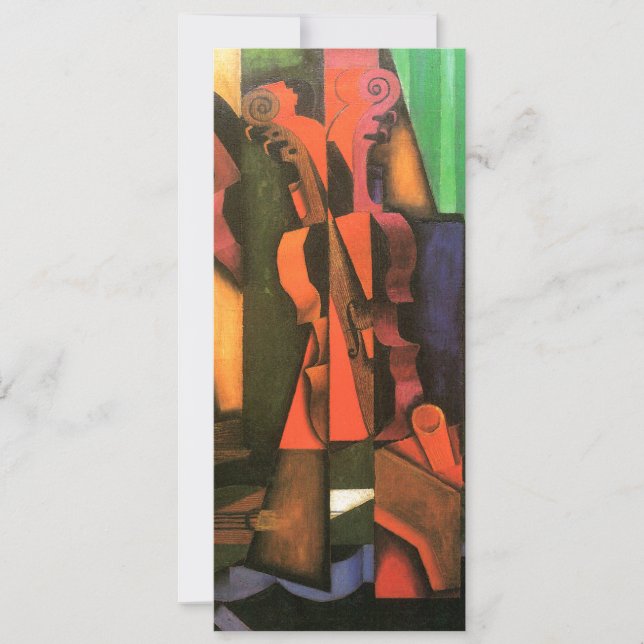 Arte cubista Violina y guitarra pintura de Juan Gr (Anverso)