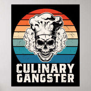 arte culinario divertido de palabras de Gangster